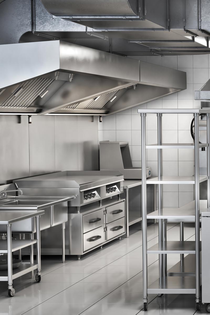 Cocina industrial en acero inoxidable